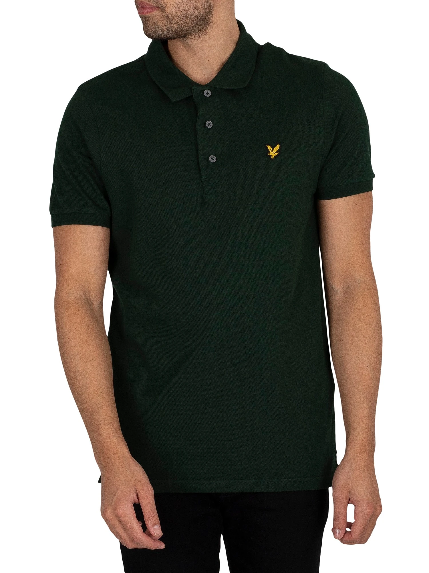 Lyle & Scott Organic Cotton Polo Shirt - Dark Green 1 Lyle & Scott Organic Cotton Polo Shirt - Dark Green