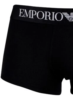 Emporio Armani Stretch Cotton Trunks - Black -Standout Fashion Shop 43035d