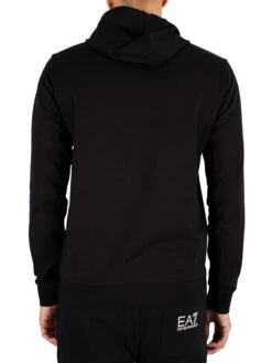 EA7 Sleeve Brand Pullover Hoodie - Black -Standout Fashion Shop 43088c 1