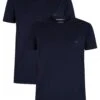 Emporio Armani 2 Pack Pure Cotton Lounge T-Shirts - Marine