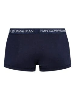 Emporio Armani 3 Pack Pure Cotton Trunks - Marine/Grey Melange/Black -Standout Fashion Shop 43506d