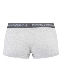 Emporio Armani 3 Pack Pure Cotton Trunks - Marine/Grey Melange/Black -Standout Fashion Shop 43506f