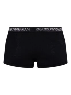 Emporio Armani 3 Pack Pure Cotton Trunks - Marine/Grey Melange/Black -Standout Fashion Shop 43506h