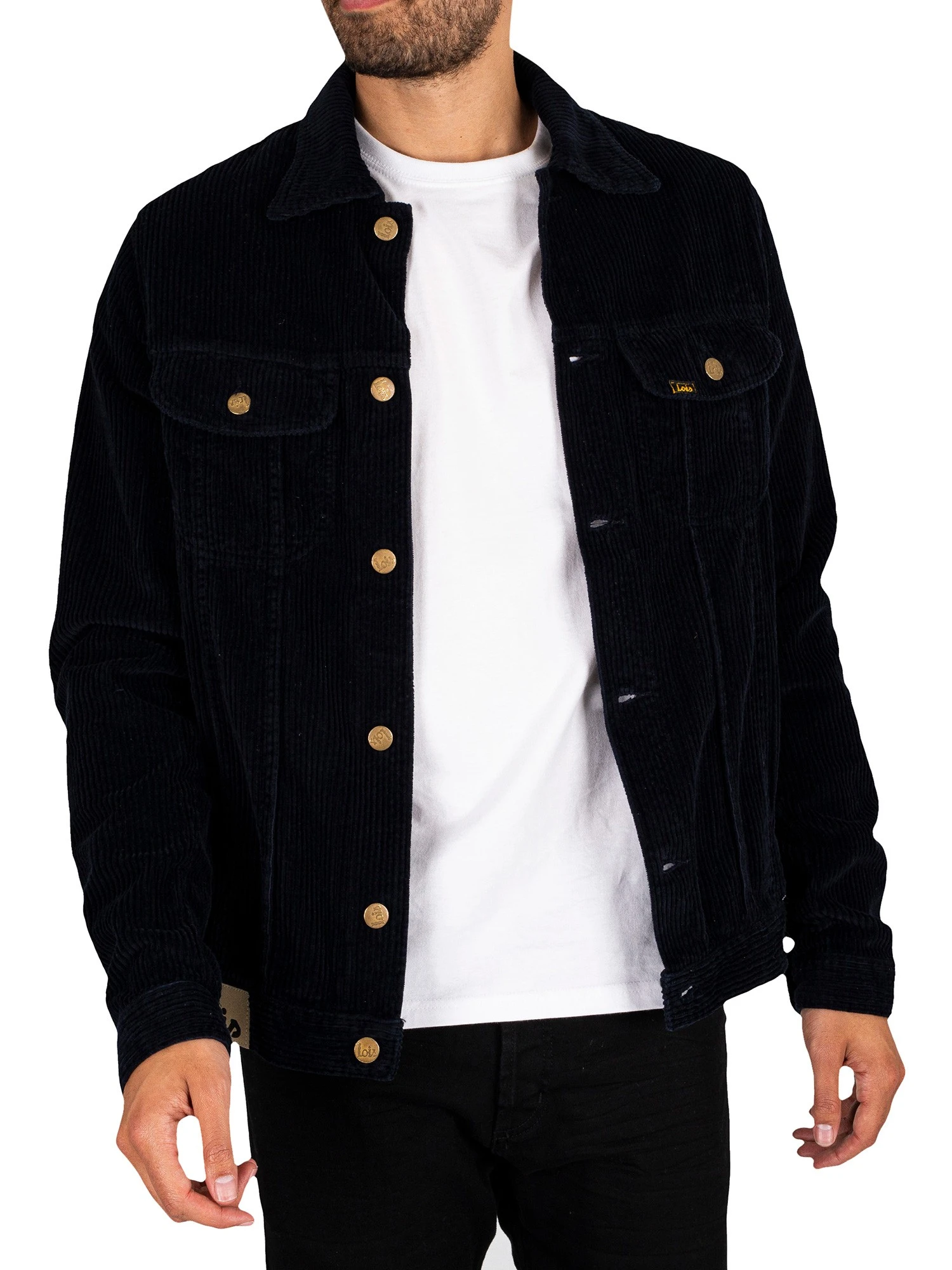 Lois Jeans Tejana Jumbo Corduroy Jacket - Navy Blue 2 Lois Jeans Tejana Jumbo Corduroy Jacket - Navy Blue - Image 2