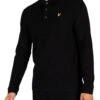 Lyle & Scott Longsleeved Polo Shirt - Jet Black