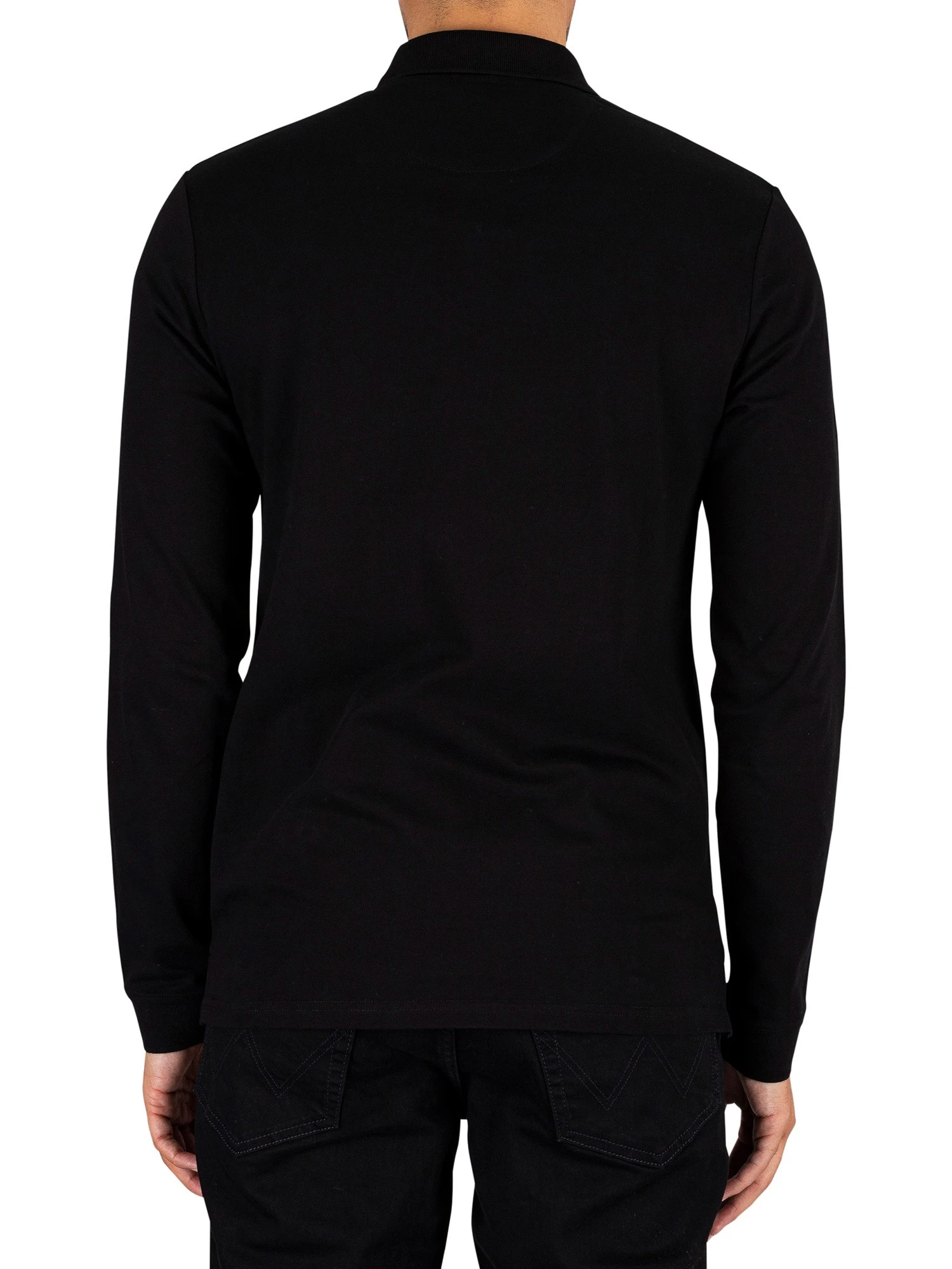 Lyle & Scott Longsleeved Polo Shirt - Jet Black 3 Lyle & Scott Longsleeved Polo Shirt - Jet Black - Image 3