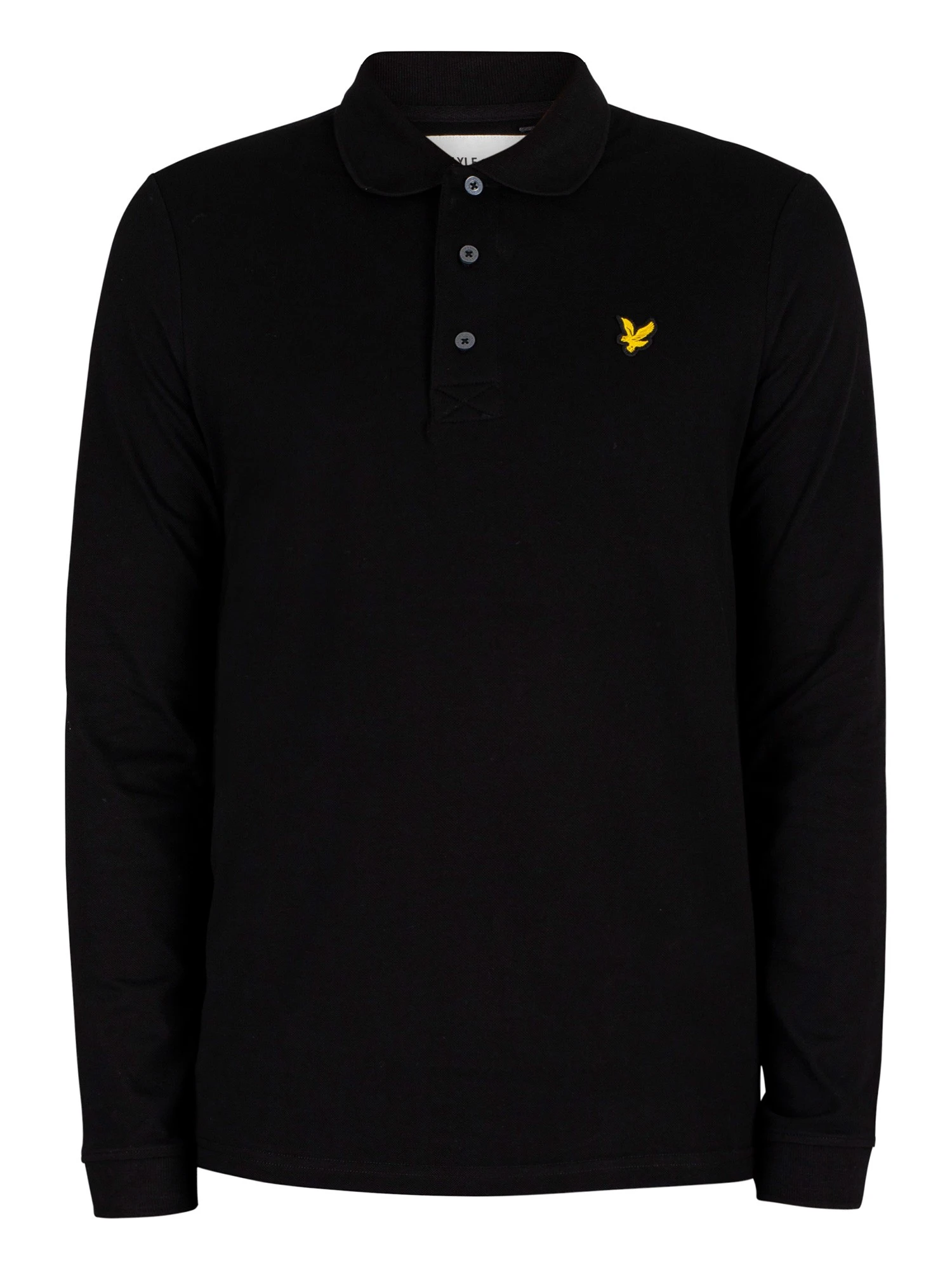 Lyle & Scott Longsleeved Polo Shirt - Jet Black 5 Lyle & Scott Longsleeved Polo Shirt - Jet Black - Image 5