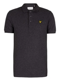 Lyle & Scott Plain Polo Shirt - Charcoal Marl -Standout Fashion Shop 43973e