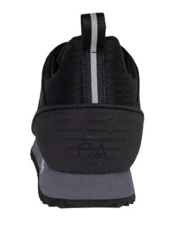 EA7 Side Logo Synthetic Trainers - Black -Standout Fashion Shop 44050e