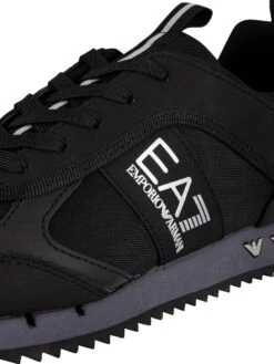 EA7 Side Logo Synthetic Trainers - Black -Standout Fashion Shop 44050h