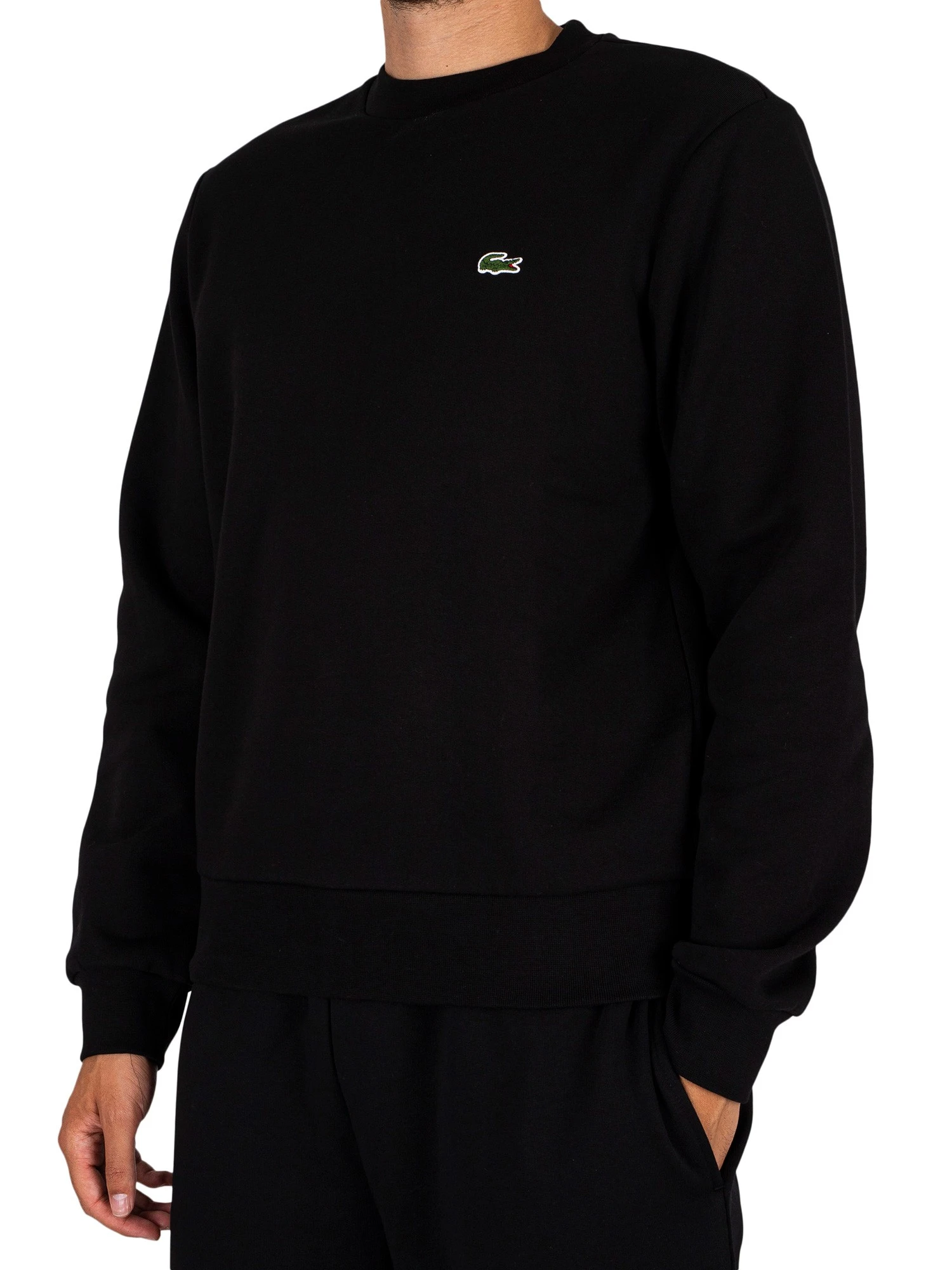 Lacoste Logo Sweatshirt - Black 1 Lacoste Logo Sweatshirt - Black