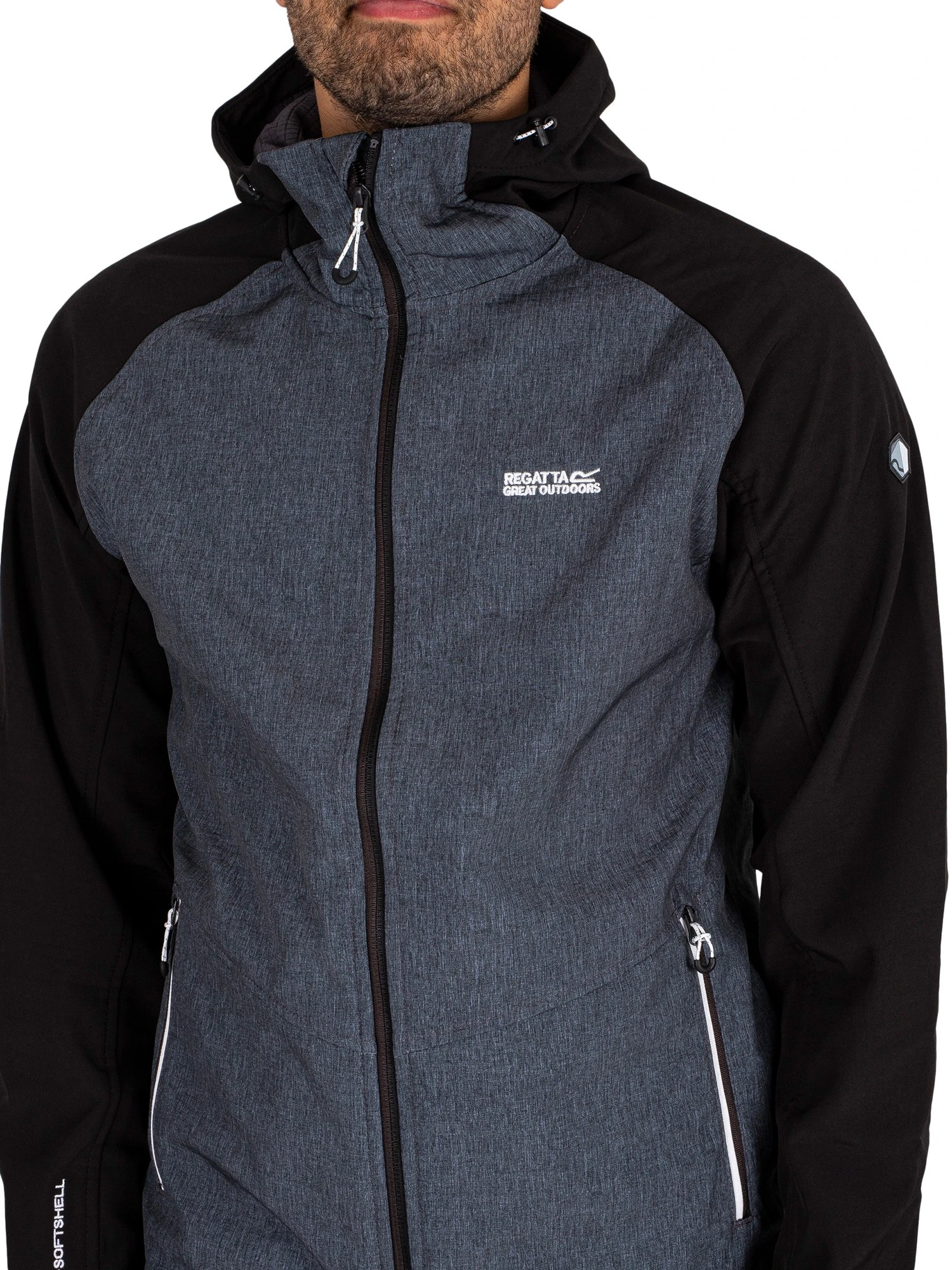 Regatta Arec III Softshell Jacket - Ash Marl/Black 4 Regatta Arec III Softshell Jacket - Ash Marl/Black - Image 4