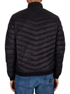Armani Exchange Woven Down Jacket - Black/Melange Grey -Standout Fashion Shop 44436c
