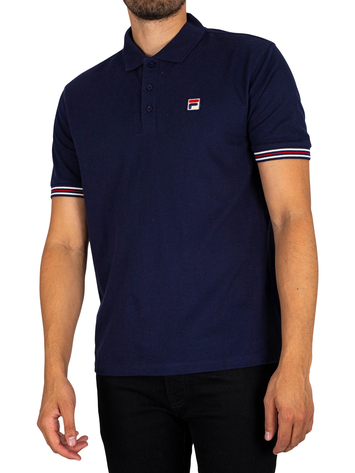 Fila Omari Stripe Polo Shirt - Navy 1 Fila Omari Stripe Polo Shirt - Navy