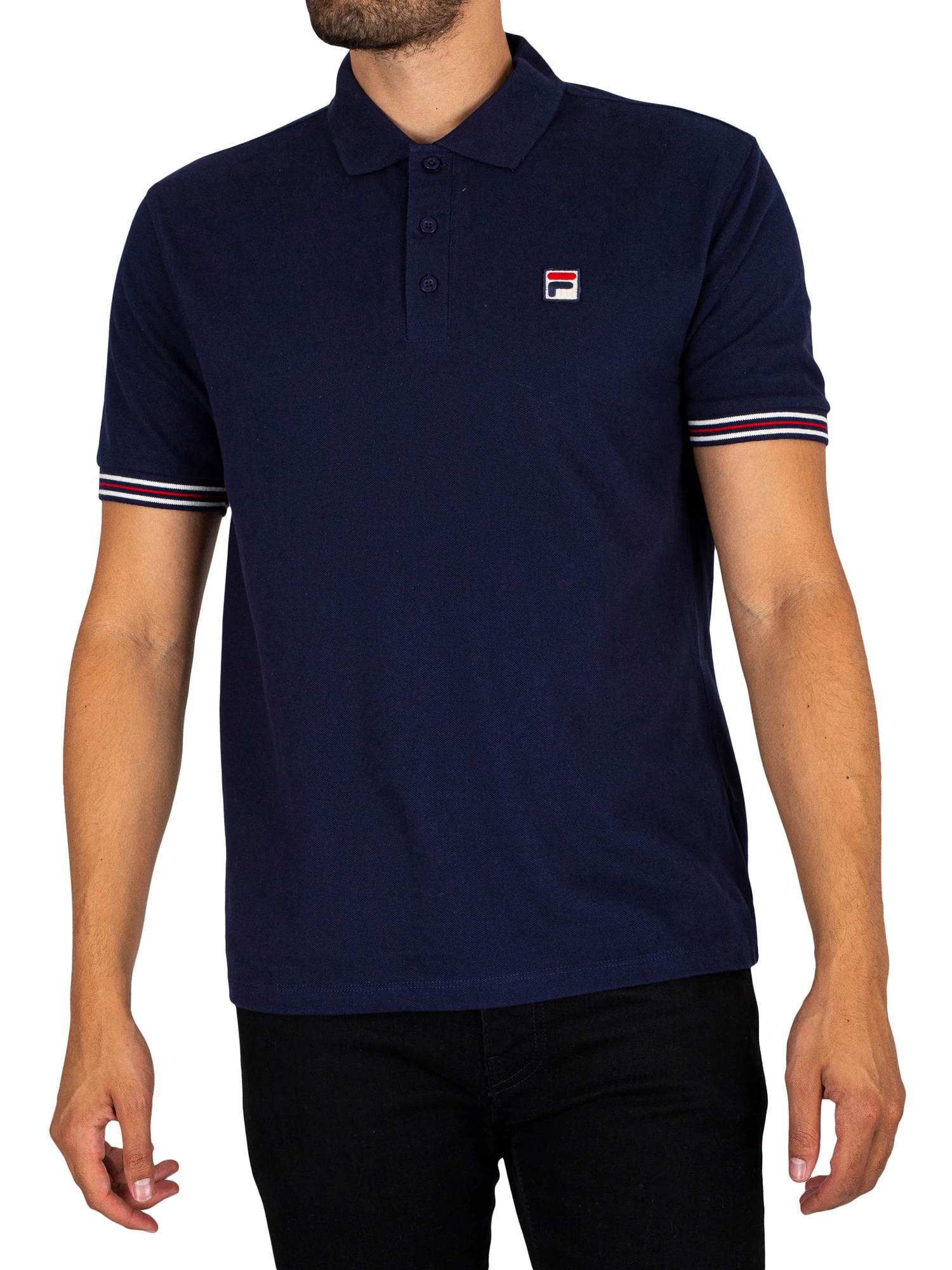 Fila Omari Stripe Polo Shirt - Navy 2 Fila Omari Stripe Polo Shirt - Navy - Image 2