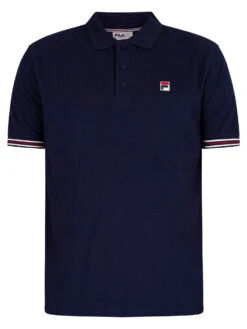 Fila Omari Stripe Polo Shirt - Navy 9 Fila Omari Stripe Polo Shirt - Navy -Standout Fashion Shop 44502e