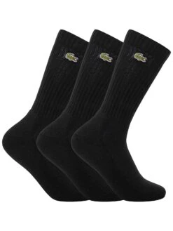 Lacoste 3 Pack Sport Socks - Black