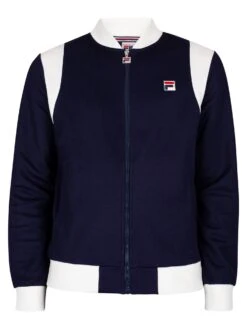 Fila Colton Bomber Jacket - Navy/Egret -Standout Fashion Shop 44692f