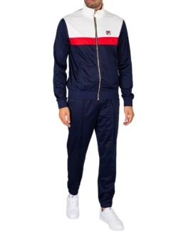 Fila Nash Colourblock Track Jacket - Navy/Egret/Red -Standout Fashion Shop 44696e