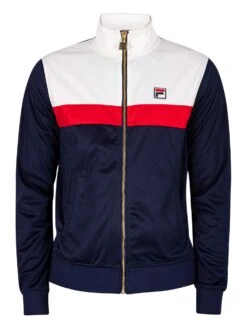 Fila Nash Colourblock Track Jacket - Navy/Egret/Red -Standout Fashion Shop 44696f