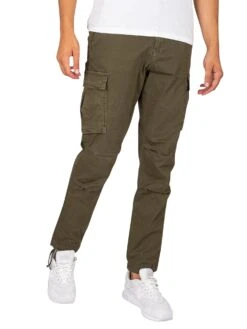 Jack & Jones Ace Tucker Loose Cargo Trousers - Olive Night