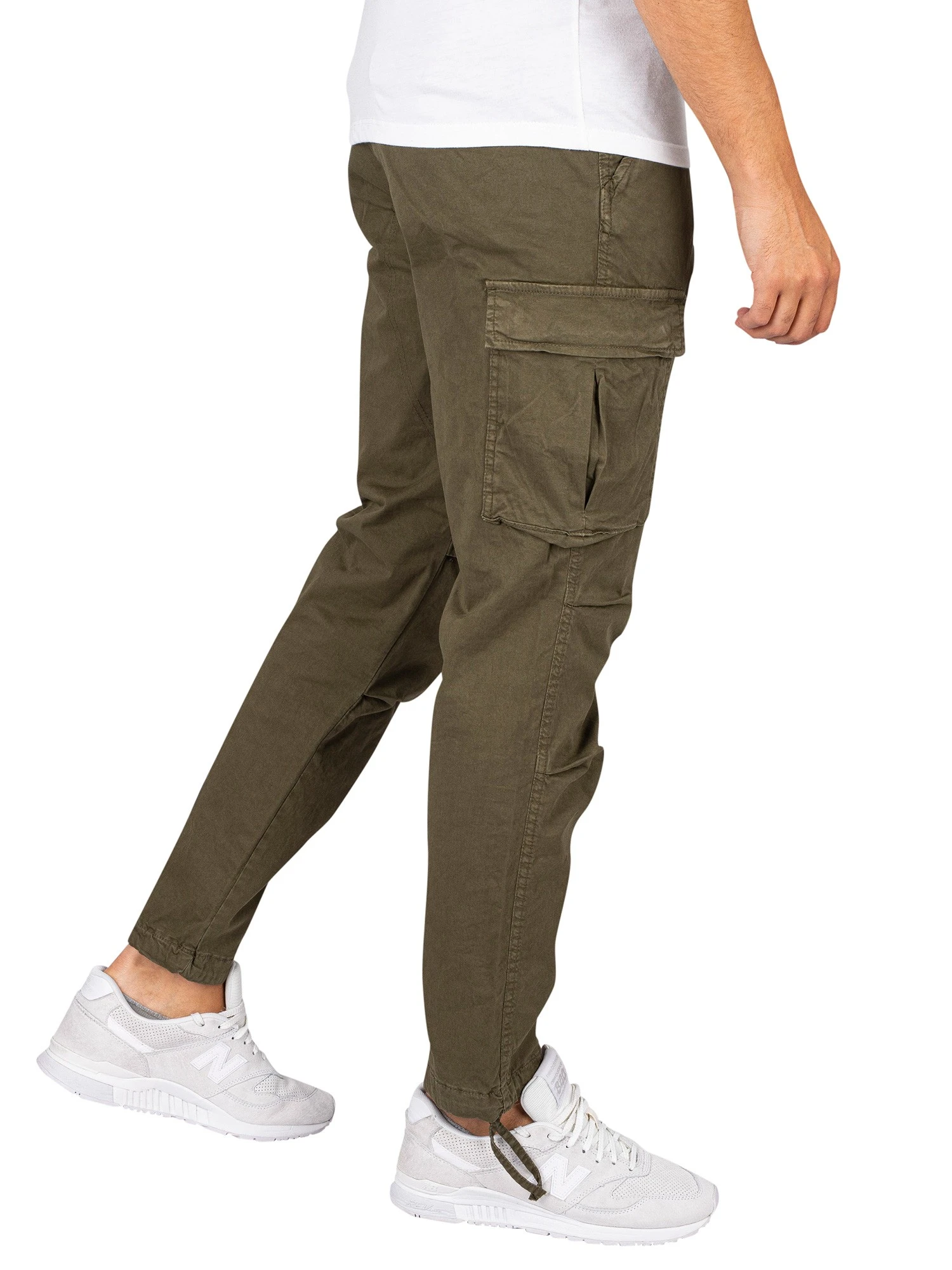 Jack & Jones Ace Tucker Loose Cargo Trousers - Olive Night 2 Jack & Jones Ace Tucker Loose Cargo Trousers - Olive Night - Image 2