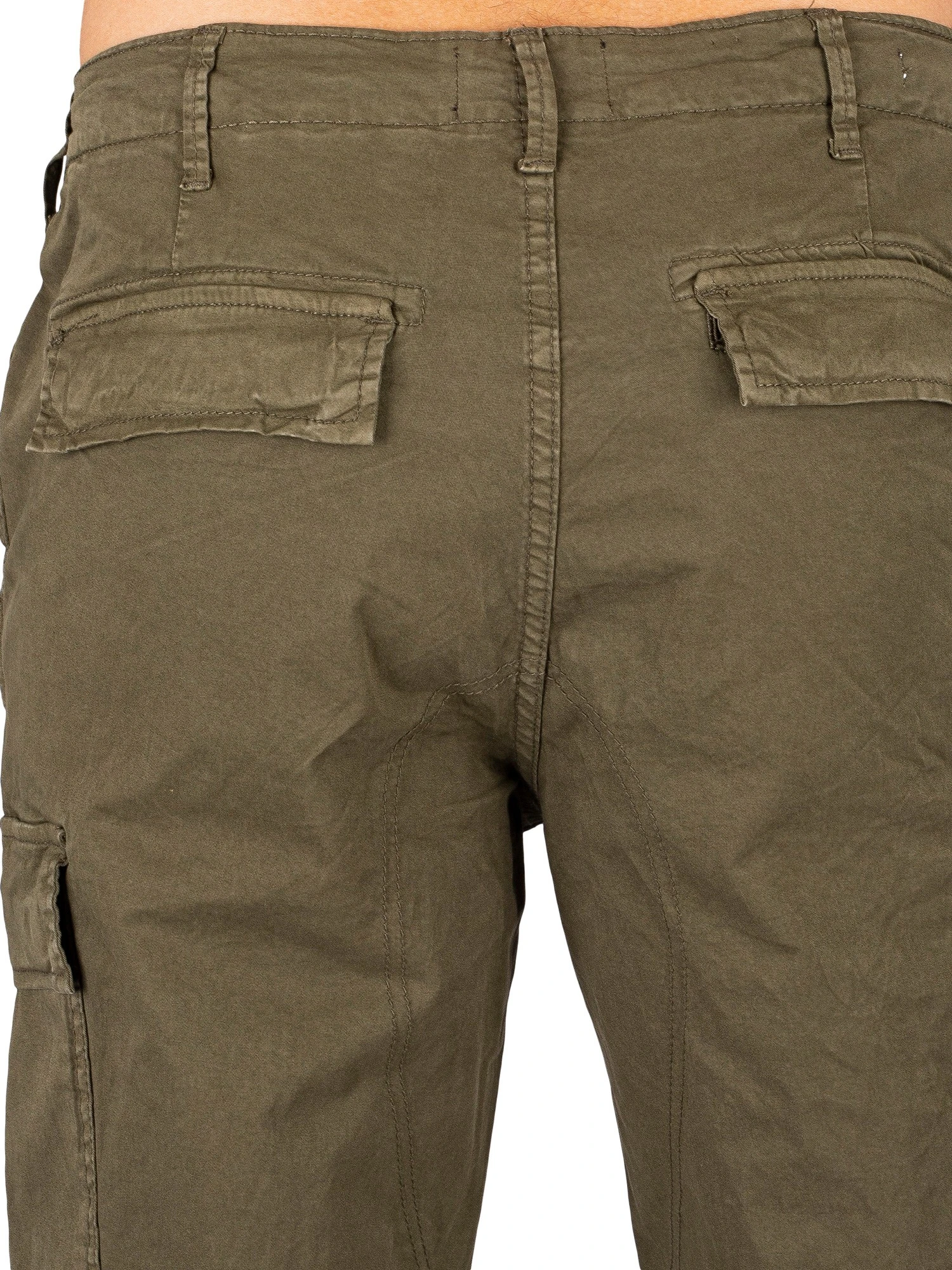 Jack & Jones Ace Tucker Loose Cargo Trousers - Olive Night 4 Jack & Jones Ace Tucker Loose Cargo Trousers - Olive Night - Image 4