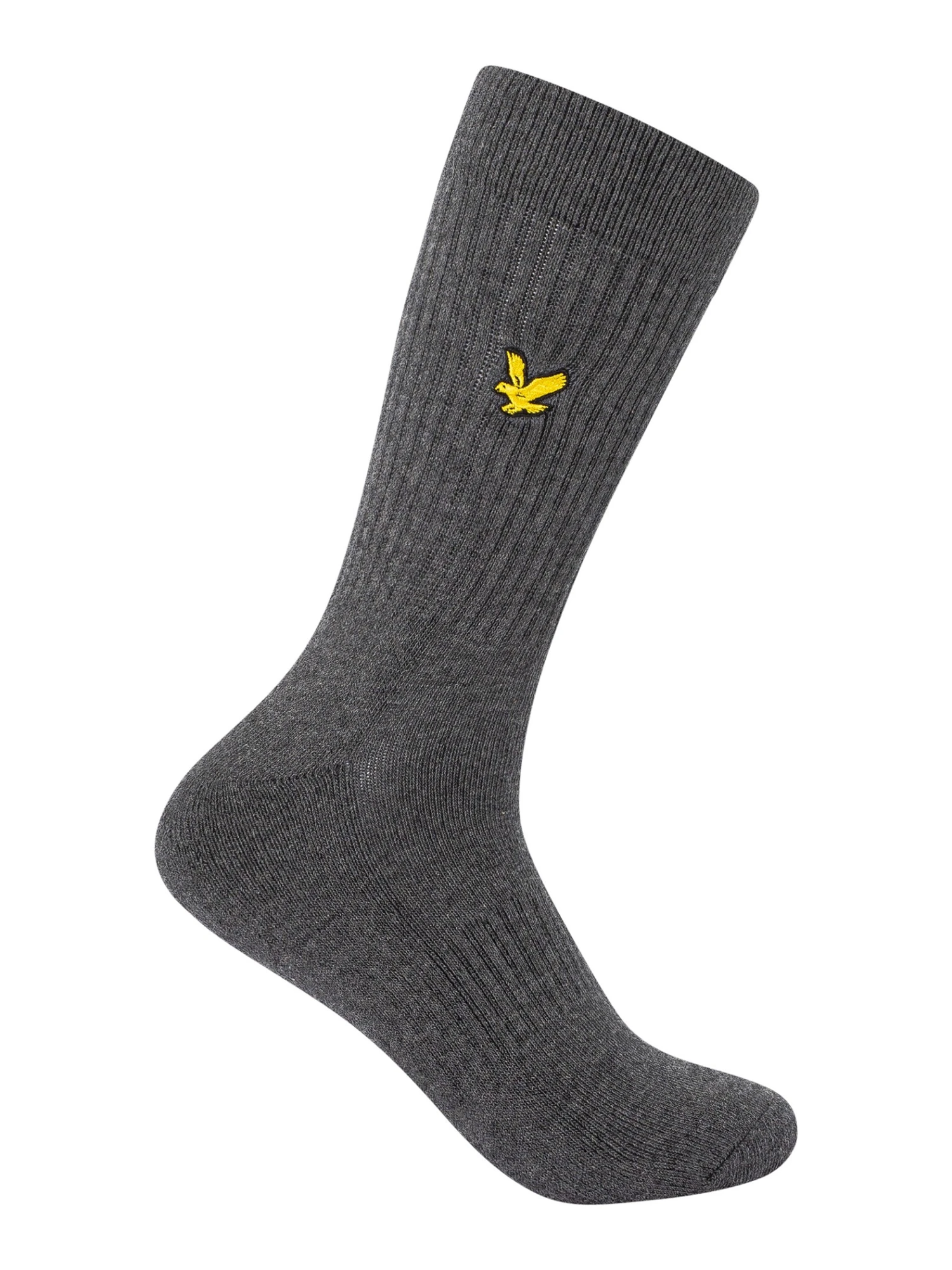 Lyle & Scott 3 Pack Hamilton Sport Socks - Dark Grey/Grey/Light Grey 2 Lyle & Scott 3 Pack Hamilton Sport Socks - Dark Grey/Grey/Light Grey - Image 2