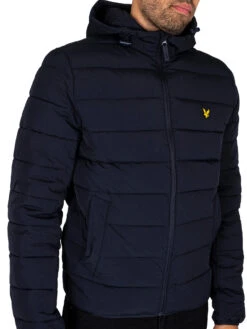 Lyle & Scott Lightweight Puffer Jacket - Dark Navy -Standout Fashion Shop 44737e