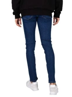 Dr. Denim Chase Skinny Tapered Jeans - Moat Plain Dark Blue -Standout Fashion Shop 44858c