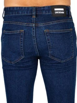 Dr. Denim Chase Skinny Tapered Jeans - Moat Plain Dark Blue -Standout Fashion Shop 44858d