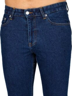 Dr. Denim Chase Skinny Tapered Jeans - Moat Plain Dark Blue -Standout Fashion Shop 44858e
