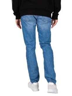 Dr. Denim Clark Ripped Slim Tapered Jeans - Rubble Mid Blue 8 Dr. Denim Clark Ripped Slim Tapered Jeans - Rubble Mid Blue -Standout Fashion Shop 44859c