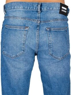 Dr. Denim Clark Ripped Slim Tapered Jeans - Rubble Mid Blue 9 Dr. Denim Clark Ripped Slim Tapered Jeans - Rubble Mid Blue -Standout Fashion Shop 44859d