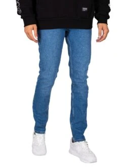 Dr. Denim Clark Slim Tapered Jeans - Cobble Mid Retro