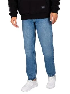 Dr. Denim Rush Regular Tapered Jeans - Blue Jay Mid Worn