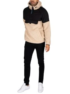 KnowledgeCotton Apparel Ted Oversized Anorak Jacket - Beige -Standout Fashion Shop 44904f