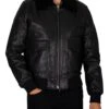 Schott Leather Double Bomber Jacket - Black