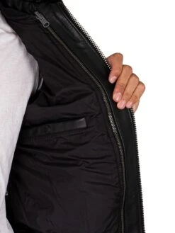 Schott Leather Double Bomber Jacket - Black -Standout Fashion Shop 44934e