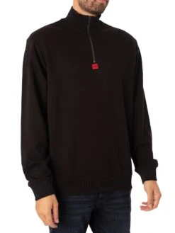HUGO Durty Zip Sweatshirt - Black