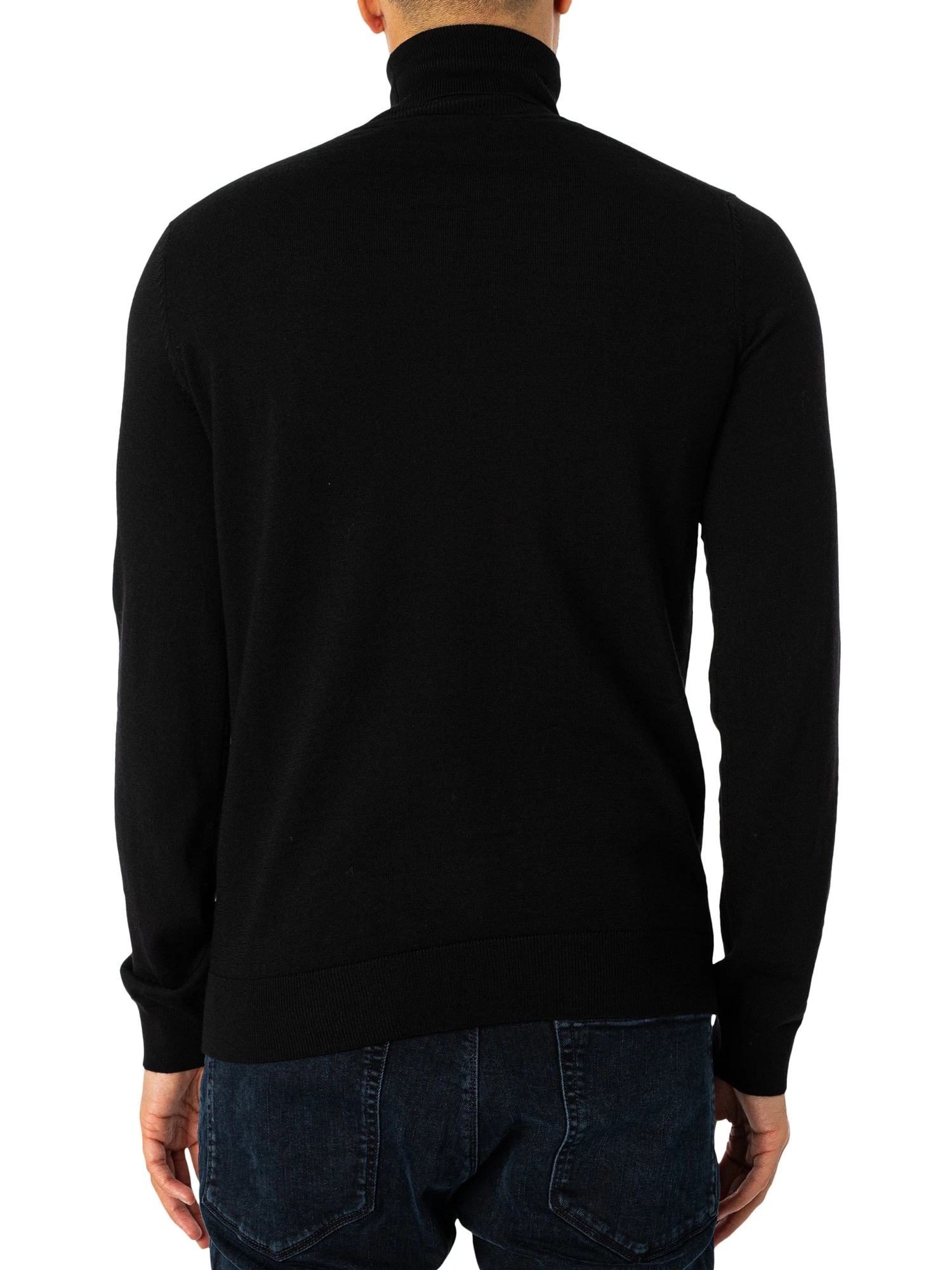HUGO San Thomas Collar Knit - Black 3 HUGO San Thomas Collar Knit - Black - Image 3