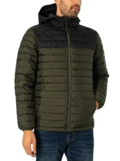 KnowledgeCotton Apparel Repreve Rib Stop Quilted Jacket - Forrest Night 8 KnowledgeCotton Apparel Repreve Rib Stop Quilted Jacket - Forrest Night -Standout Fashion Shop 45356b