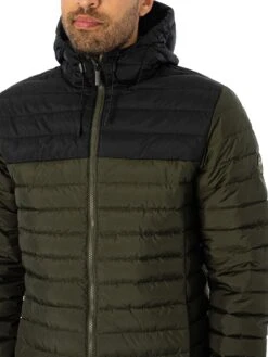 KnowledgeCotton Apparel Repreve Rib Stop Quilted Jacket - Forrest Night 10 KnowledgeCotton Apparel Repreve Rib Stop Quilted Jacket - Forrest Night -Standout Fashion Shop 45356d