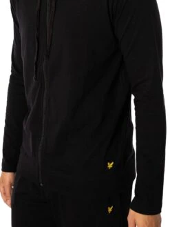 Lyle & Scott Earl Zip Hoodie Lounge Set - Black -Standout Fashion Shop 45371e
