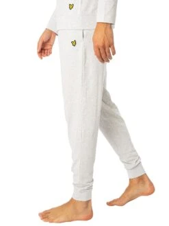 Lyle & Scott Earl Zip Hoodie Lounge Set - Antique White Marl -Standout Fashion Shop 45374i