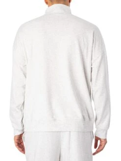 Calvin Klein Lounge Quarter Zip Sweatshirt - Snow Heather -Standout Fashion Shop 45597c