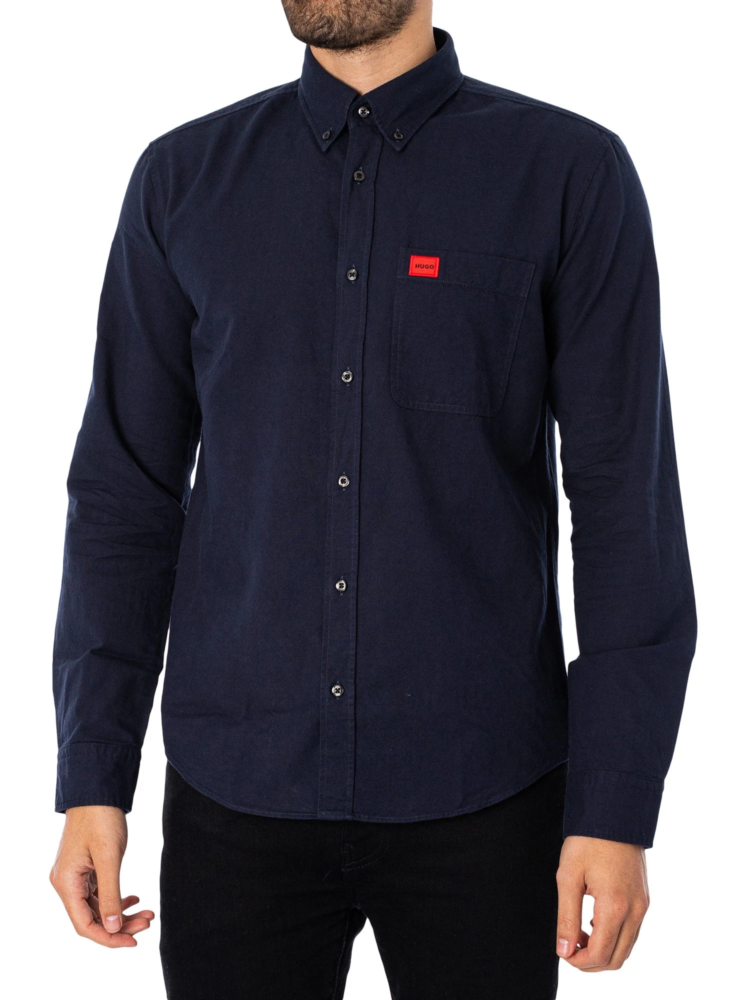 HUGO Evito Casual Slim Shirt - Dark Blue 1 HUGO Evito Casual Slim Shirt - Dark Blue