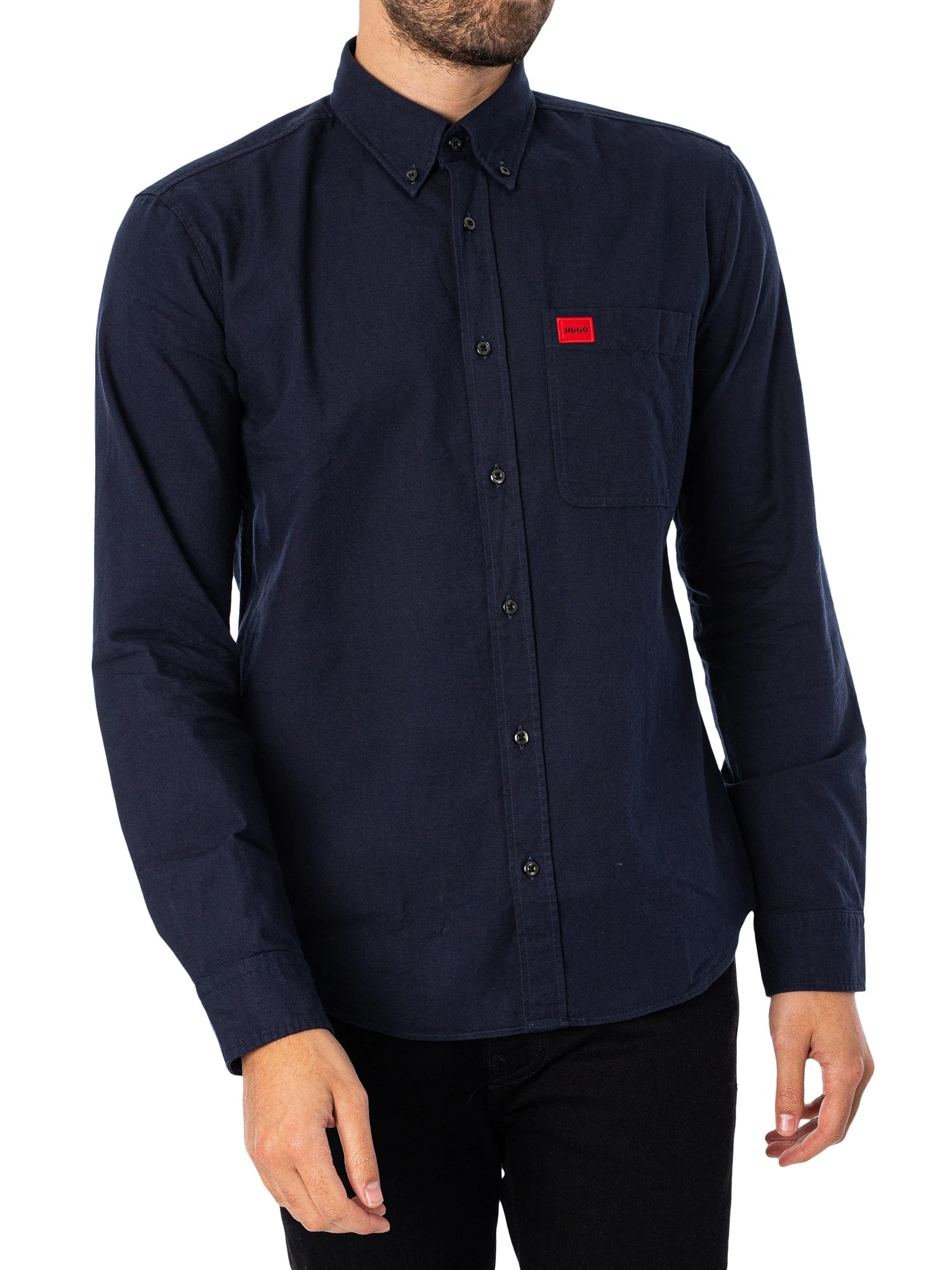 HUGO Evito Casual Slim Shirt - Dark Blue 2 HUGO Evito Casual Slim Shirt - Dark Blue - Image 2