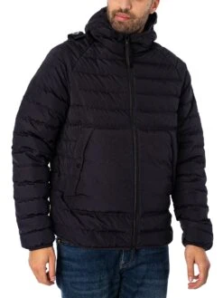 MA.STRUM Hooded Down Jacket - Jet Black