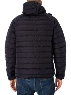 MA.STRUM Hooded Down Jacket - Jet Black -Standout Fashion Shop 45637c